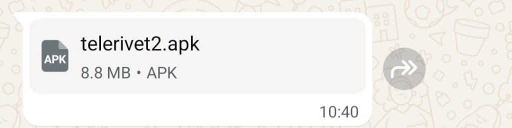 APK file received via WhatsApp